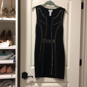 Carmen black studded dress